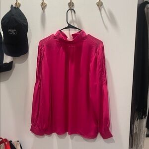 Ann Taylor Vibrant Pink Blouse